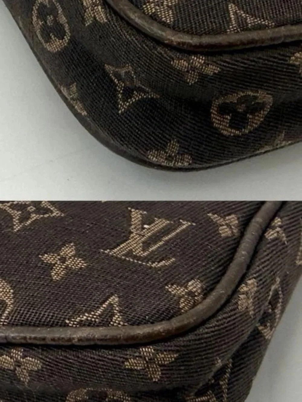 Louis Vuitton Monogram Canvas Mini Pochette in Brown with Gold Hardware